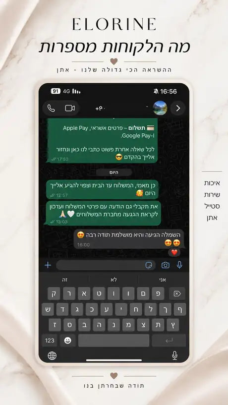 הודעה מלקוחה של ELORINE